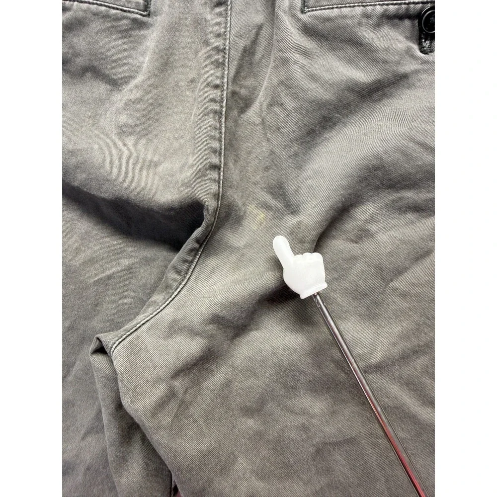 Gap Essential Khaki Slim Fit Chino Pants Mens 32x27 Gray Cotton Straight Leg